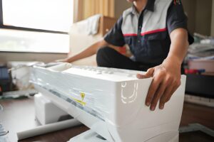 Professional AC installation in an Ajax home for efficient and reliable summer cooling.